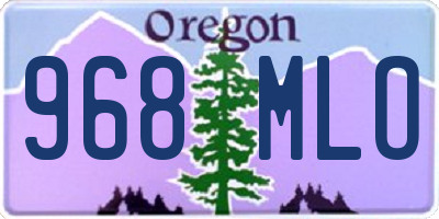 OR license plate 968MLO