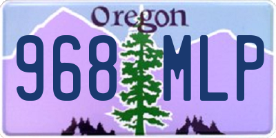 OR license plate 968MLP