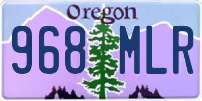 OR license plate 968MLR