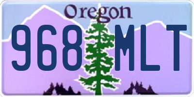 OR license plate 968MLT