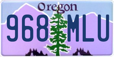 OR license plate 968MLU