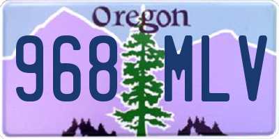 OR license plate 968MLV