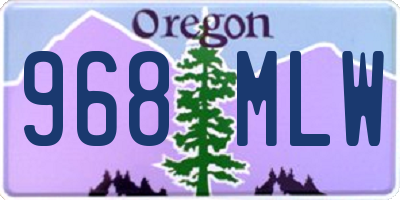 OR license plate 968MLW