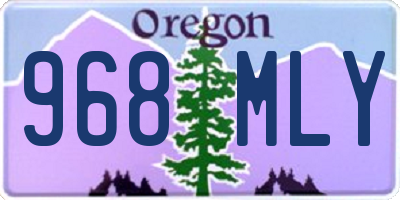 OR license plate 968MLY