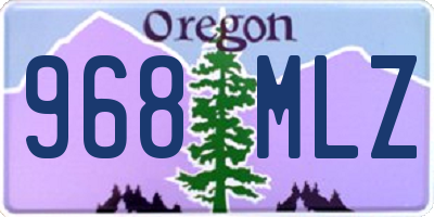 OR license plate 968MLZ