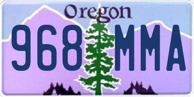 OR license plate 968MMA