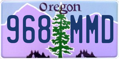 OR license plate 968MMD
