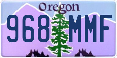 OR license plate 968MMF