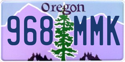 OR license plate 968MMK