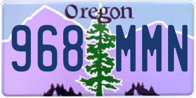 OR license plate 968MMN