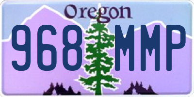 OR license plate 968MMP