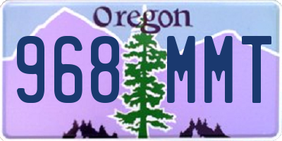 OR license plate 968MMT