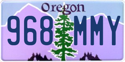 OR license plate 968MMY