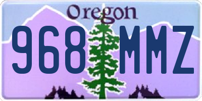 OR license plate 968MMZ