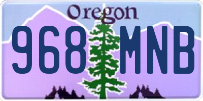 OR license plate 968MNB