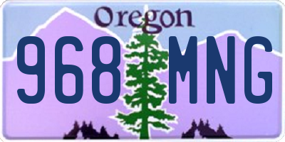 OR license plate 968MNG