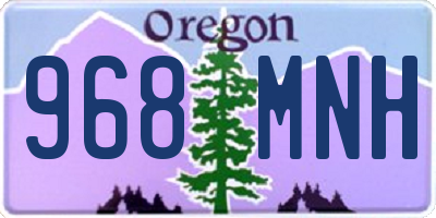 OR license plate 968MNH