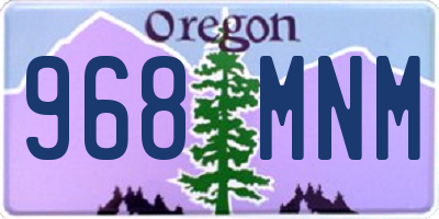 OR license plate 968MNM
