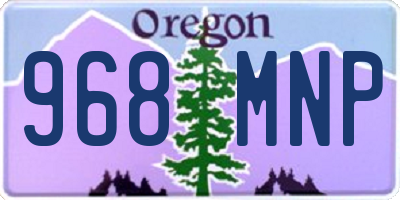 OR license plate 968MNP