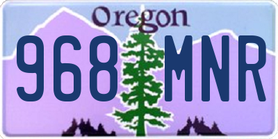 OR license plate 968MNR