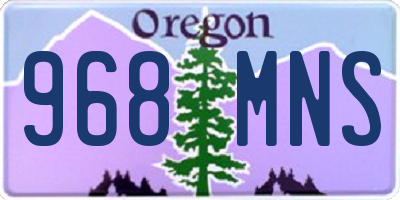 OR license plate 968MNS