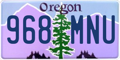 OR license plate 968MNU