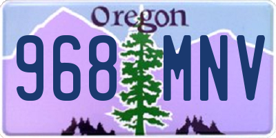 OR license plate 968MNV