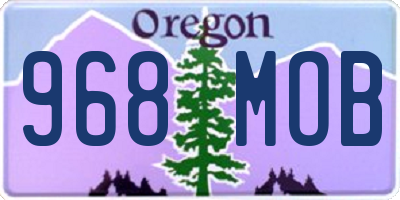 OR license plate 968MOB