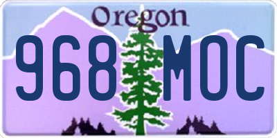 OR license plate 968MOC