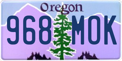 OR license plate 968MOK