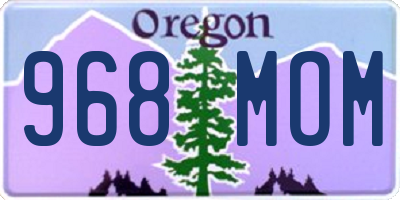 OR license plate 968MOM