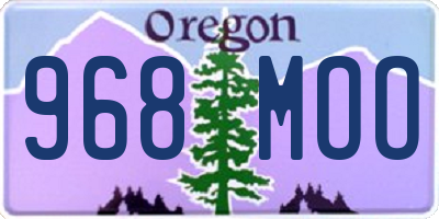 OR license plate 968MOO