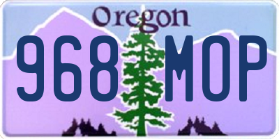 OR license plate 968MOP