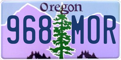 OR license plate 968MOR