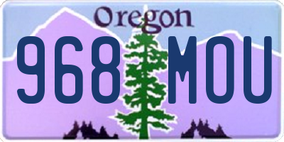 OR license plate 968MOU