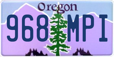 OR license plate 968MPI