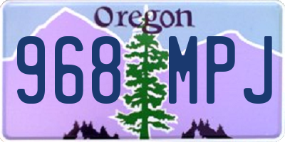 OR license plate 968MPJ
