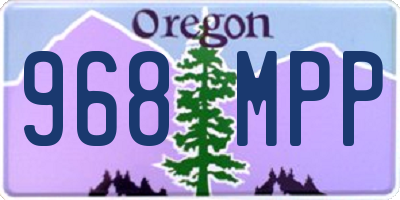 OR license plate 968MPP