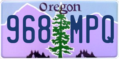 OR license plate 968MPQ