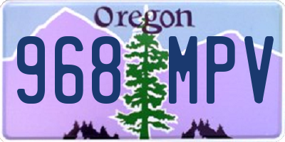 OR license plate 968MPV