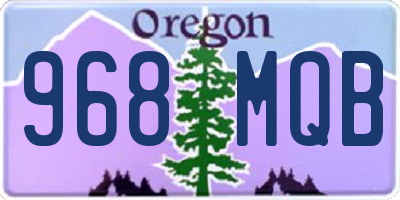 OR license plate 968MQB