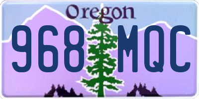 OR license plate 968MQC