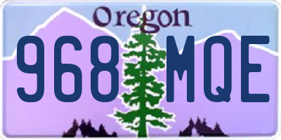 OR license plate 968MQE
