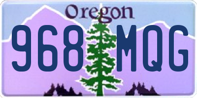 OR license plate 968MQG