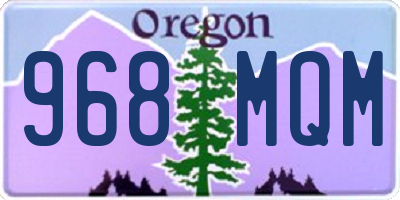 OR license plate 968MQM
