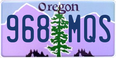 OR license plate 968MQS