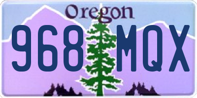 OR license plate 968MQX