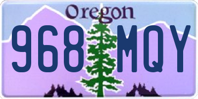 OR license plate 968MQY