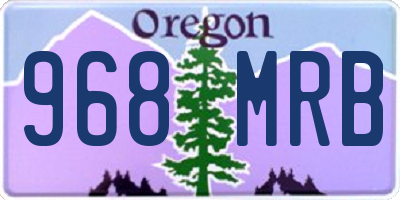 OR license plate 968MRB