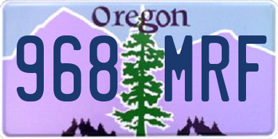 OR license plate 968MRF